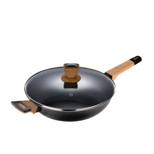 Product detail of BERGNER Pánev hluboká s nepřilnavým povrchem a poklicí 28 cm Earth Black BG-34628-BK