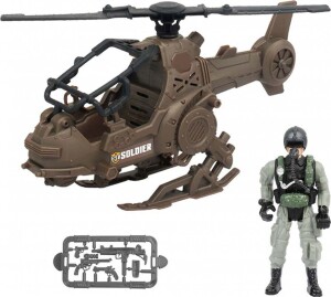 Product detail of Vojenský vrtulník s pilotem 23 cm