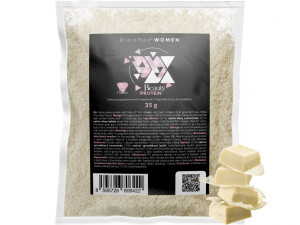 Product detail of BrainMax Women Beauty Protein, protein pro ženy s kolagenem, keratinem a vitamíny, 35 g, VZOREK Příchuť: Bílá čokoláda