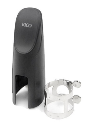 Product detail of Rico RBS1N Ligature & Cap - Bari Sax - Nickel Plated