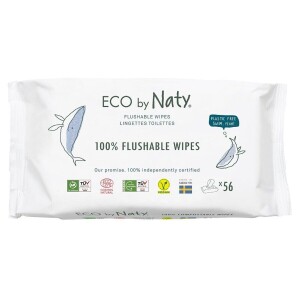 Product detail of Naty ECO vlhčené ubrousky bez vůně - splachovatelné 56 ks