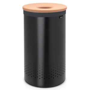 Product detail of Koš na prádlo 60 l, s korkovým víkem, černá, Brabantia