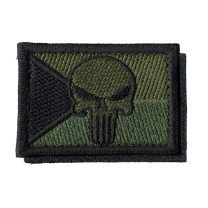 Product detail of Nášivka: Vlajka Česká republika PUNISHER [55x38] [ssz] olivová | černá