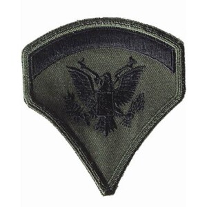Product detail of Nášivka: Hodnost US ARMY rukávová Specialist Fifth Class olivová | černá