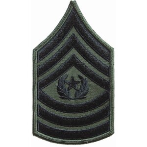 Product detail of Nášivka: Hodnost US ARMY rukávová Command Sergeant Major olivová | černá