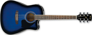 Product detail of Ibanez PF15ECE Transparent Blue Sunburst