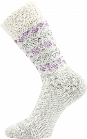 Product detail of Dámské ponožky VoXX - Veltra, smetanová / fialová Barva: Smetanová, Velikost: 39-42