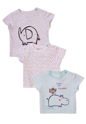 Product detail of Tričko kojenecké s krátkým rukávem 3pack, Minoti, Koala 3, bílá - 74/80 | 9-12m