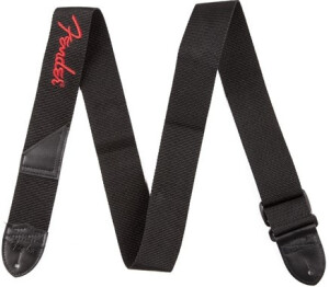Product detail of Fender Poly Logo Strap Red Logo Black