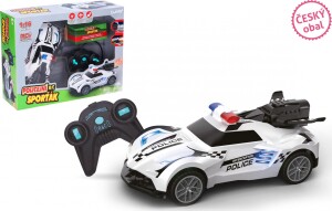 Product detail of Auto policejní svítící kouřící RC na dálkové ovládání 18 cm - český obal