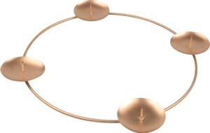 Product detail of Svícen kovový s BODCI 28 cm zlatý
