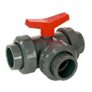 Product detail of PVC Kulový třícestný ventil 25 mm L