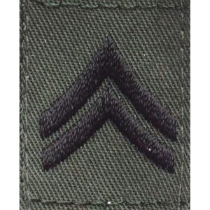Product detail of Nášivka: Hodnost US ARMY límcová Corporal olivová | černá