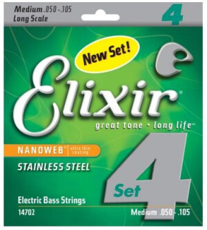 Product detail of Elixir 14702 NANOWEB Electric Bass Stainless Steel .050-.105
