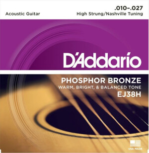 Product detail of D'Addario EJ38H Phosphor Bronze Nashville - .010 - .027
