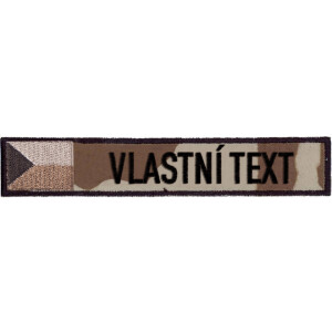 Product detail of Nášivka: Jmenovka AČR s vlajkou bojovou vz. 95 béžový | černá