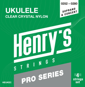 Product detail of Henry`s HEUKECPRO Clear Crystal Nylon - UKULELE Soprano / Concert
