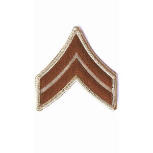 Product detail of Nášivka: Hodnost US ARMY rukávová Corporal béžová | hnědá