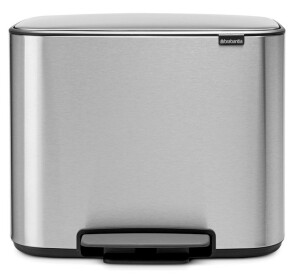 Product detail of Pedálový odpadkový koš BO 3 x 11 l, matná ocelová, Brabantia