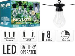 Product detail of PROGARDEN Světelný řetěz žárovky  LED PARTY 8 ks 6,6m KO-AF5500600