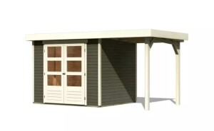 Product detail of Dřevěný domek KARIBU ASKOLA 3 + přístavek 150 cm (23497) šedý LG3228