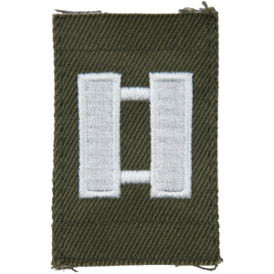 Product detail of Nášivka: Hodnost US ARMY límcová Captain olivová | bílá