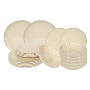 Product detail of HIT Jídelní sada talířů porcelánová PEARL 18 ks béžová  HT-24327957