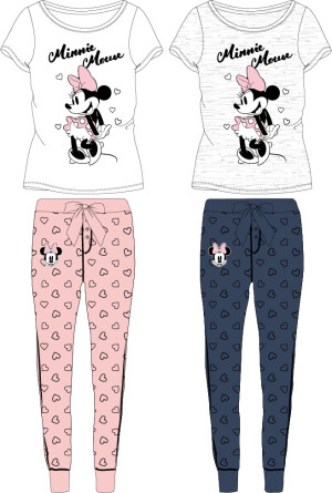 Product detail of Minnie Mouse - licence Dámské pyžamo - Minnie Mouse 5304A252, bílá / lososové kalhoty Barva: Bílá, Velikost: L