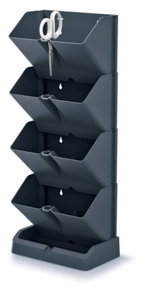 Product detail of Prosperplast Květináč Prosperplast MINI CASCADE sada květináčů s nůžkami na bylinky antracit  611114