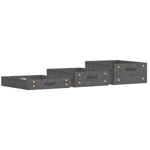 Product detail of Stolní organizér TRAY, sada 3 ks, tmavě šedá, plsť, Umage