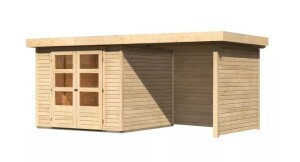 Product detail of Dřevěný domek KARIBU ASKOLA 3,5 + přístavek 240 cm včetně zadní a boční stěny (77719) natur LG3246