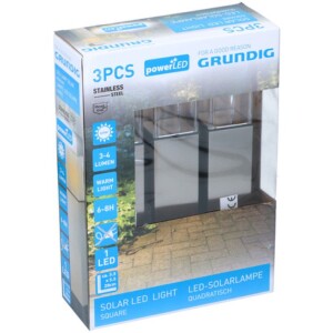 Product detail of GRUNDIG Solární LED lampa sada 3 ks nerez ED-290048