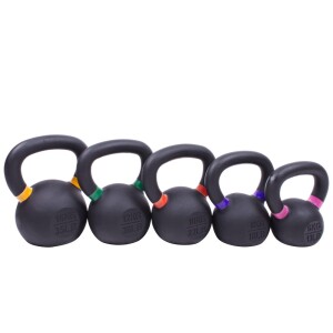 Product detail of Sada powdercoated kettlebellu Sportago Ironside - 6 + 8 + 10 + 12 + 16 kg