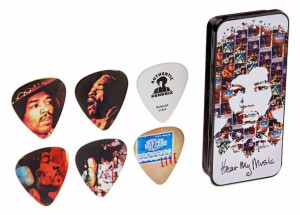 Product detail of Dunlop JHPT07M Jimi Hendrix Hear My Music Pick Tin Medium