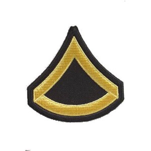 Product detail of Nášivka: Hodnost US ARMY rukávová Private First Class černá | žlutá