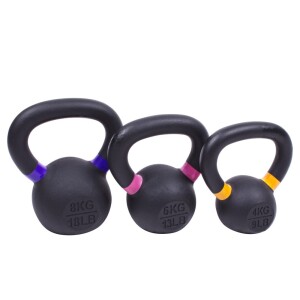 Product detail of Sada powdercoated kettlebellu Sportago Ironside - 4 + 6 + 8 kg