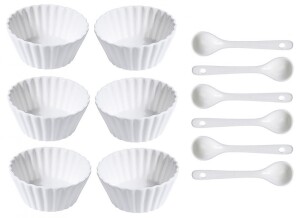 Product detail of EXCELLENT Sada porcelánových misek se lžičkou 12 ks vlnovka úzká KO-798000050vluz