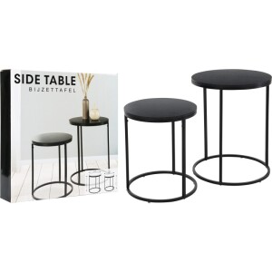 Product detail of HOMESTYLING Servírovací stolky kulaté sada 2 ks borovice tmavá KO-NB1510040