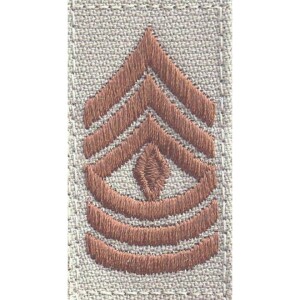 Product detail of Nášivka: Hodnost US ARMY límcová First Sergeant béžová | hnědá