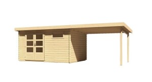 Product detail of Dřevěný domek KARIBU BASTRUP 8 + přístavek 300cm (79315) natur LG2940