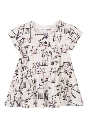 Product detail of Šaty dívčí, Minoti, Purrfect 4, bílá - 62/68 | 3-6m