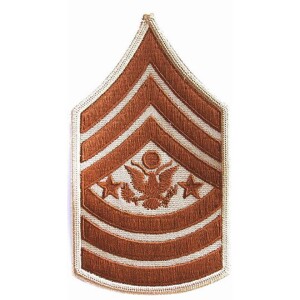 Product detail of Nášivka: Hodnost US ARMY rukávová Sergeant Major of the Army béžová | hnědá