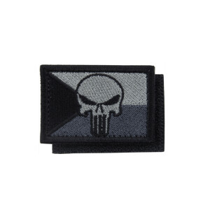 Product detail of Nášivka: Vlajka Česká republika PUNISHER [40x26] [ssz] šedá | černá