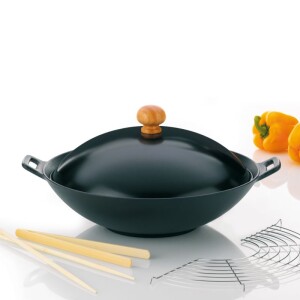 Product detail of KELA Wok litinový 36 cm s příslušenstvím sada 5 ks KL-77943