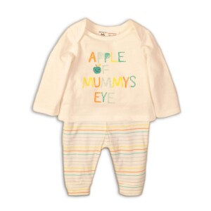 Product detail of Kojenecký set - tričko a kalhoty, Minoti, ABC 1, bílá - 74/80 | 9-12m