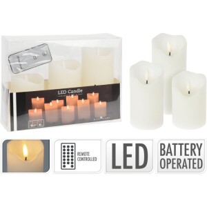 Product detail of HOMESTYLING LED svíčka sada 3 ks bílá KO-AX5430100
