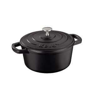 Product detail of KELA Pekáč litinový s poklicí CALIDO 21 cm černá KL-12470