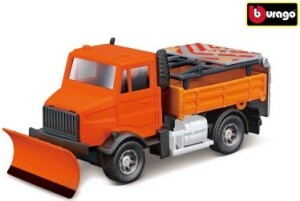 Product detail of Bburago 1:43 servisní vozidlo Silniční zabezpečení se sněžným pluhem a signalizační deskou