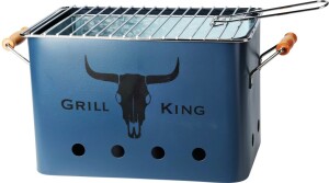 Product detail of PROGARDEN Přenosný gril na dřevěné uhlí GRILL KING 43 x 20 cm modrá KO-C83000120