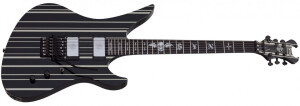Product detail of Schecter Synyster Custom Black with Silver Pin Stripes